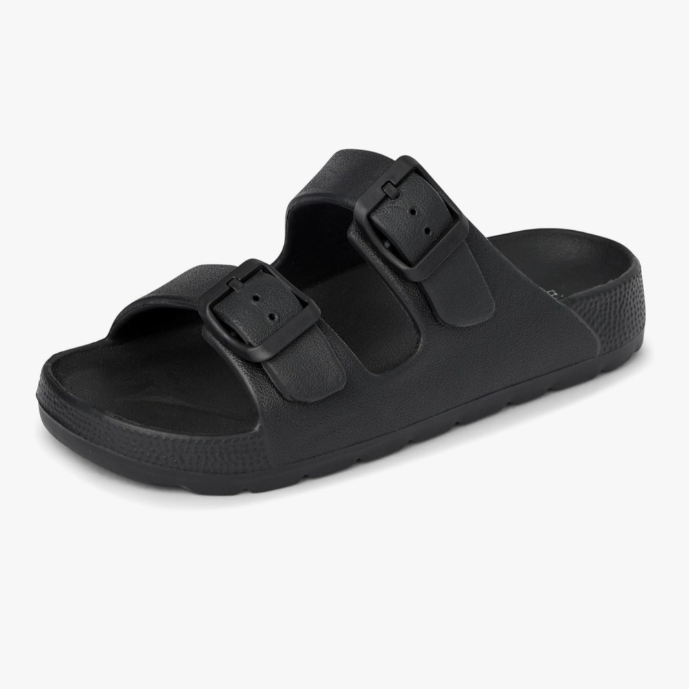 The Childrens Place NWOT Boys Everyday Slip-On Double Buckle Slide Sandals Sz 2 - Picture 6 of 7